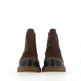 Stivaletto Chelsea in vitello marrone castagna