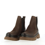 Stivaletto Chelsea in vitello marrone castagna