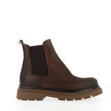 Stivaletto Chelsea in vitello marrone castagna