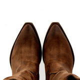 Unlined Texan in dark brown suede