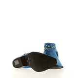 Stivaletto alla caviglia texano in jeans vintage con borchie