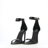 Sandalo stiletto in pelle nera