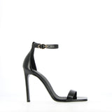 Sandalo stiletto in pelle nera