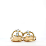 Sandalo basso croco oro con gioielli strass | 37 |
