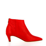 Ankle boot in soft red nappa leather