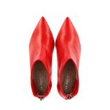 Ankle boot in soft red nappa leather