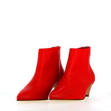 Ankle boot in soft red nappa leather