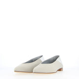 Babouche ballerina in pelle grigio perla