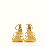 Sandalo giallo cedro a cinturini con strass