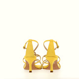 Sandalo giallo cedro a cinturini con strass