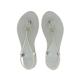 Silver and rhinestone flip-flop sandal