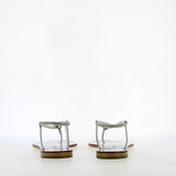Silver and rhinestone flip-flop sandal