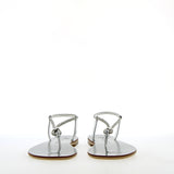 Silver and rhinestone flip-flop sandal