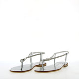 Silver and rhinestone flip-flop sandal