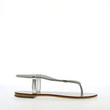 Silver and rhinestone flip-flop sandal