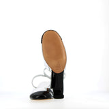 Sling Back specchio con puntina nera tacco medio