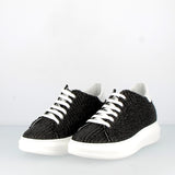 Sneaker in rafia nero