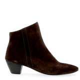 Stivaletto scamosciato color mogano