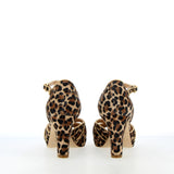 Sandalo finitura leopardo con piccolo platform