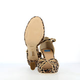 Sandalo finitura leopardo con piccolo platform