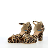 Sandalo finitura leopardo con piccolo platform