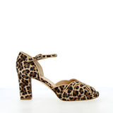 Sandalo finitura leopardo con piccolo platform