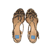 Leopard finish heeled sandal
