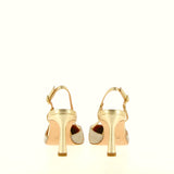 Gold jewel slingback