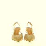 Gold jewel slingback