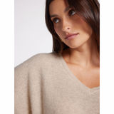 Maglione in cashmere beige