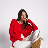 Maglione in cashmere rosso