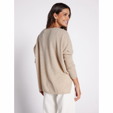 Maglione in cashmere beige