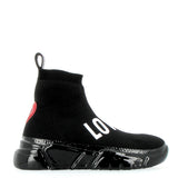 Moschino Sneaker a calza nero con scritta