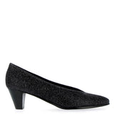 Decolleté in glitter nero tacco medio | 36 |
