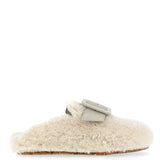 white sheepskin clogs | 38 |