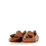 mocassino morbido toffee con fiocchetti