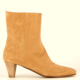 Stivaletto a tubo camoscio Beige naturale