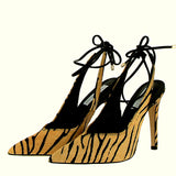 Zebra pony skin sandal | 41 |