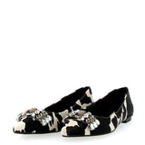 Ballerina pony bianco nero con accessorio strass