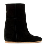 Stivaletto in camoscio nero