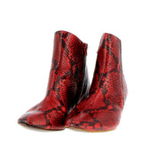 Stivaletto snake rosso