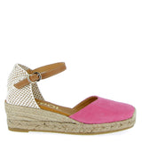 Espadrilla campesina in camoscio rosa