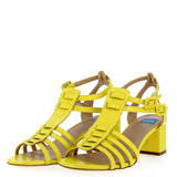 Giulia  Sandalo gladiator nappa giallo