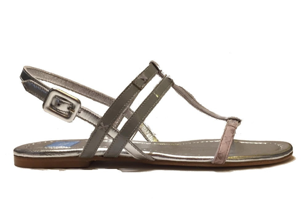Sandalo Elettra argento/pitone rosa | 36 |