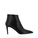 Back zipped ankle boot in black nappa