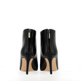 Back zipped ankle boot in black nappa