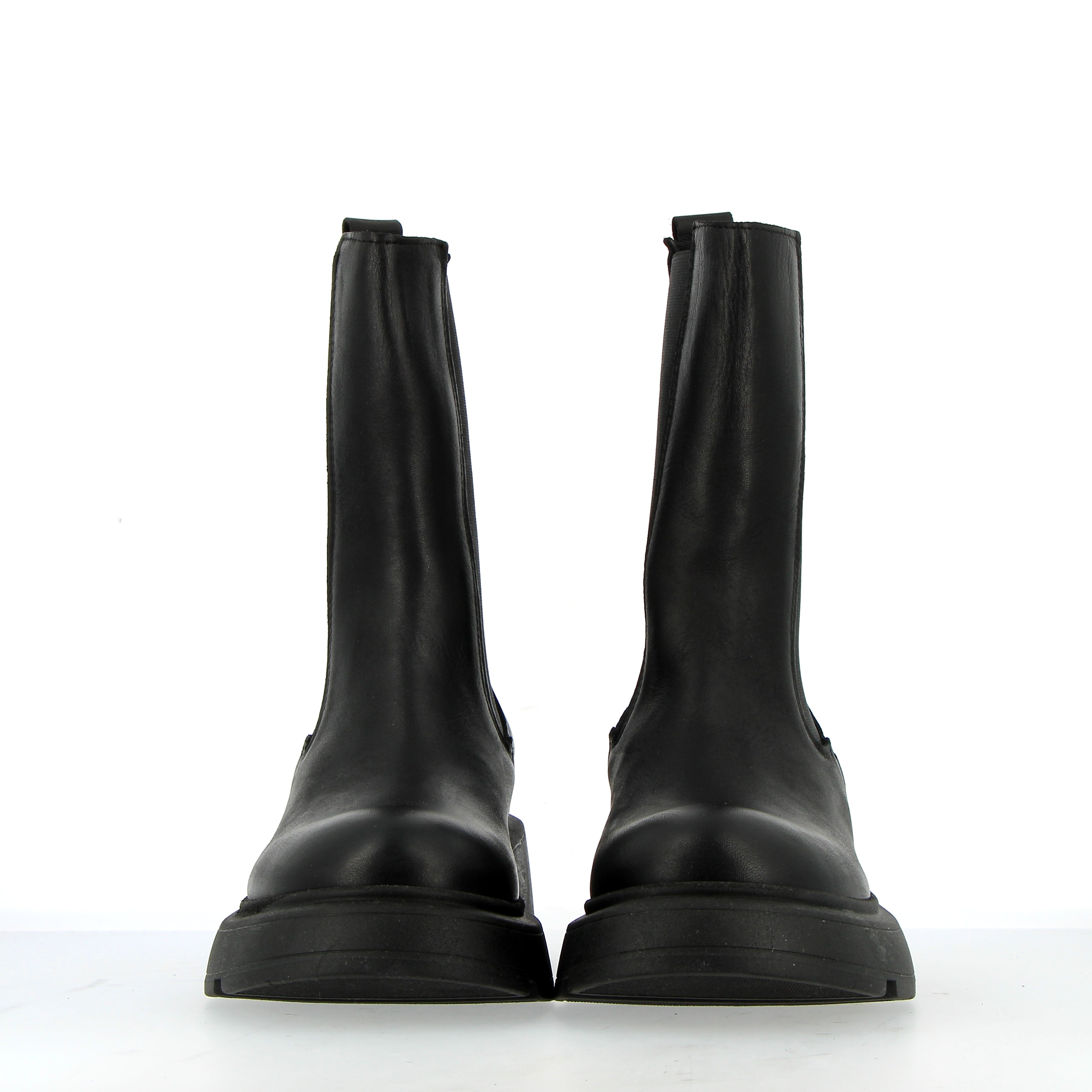 Black leather chelsea boot
