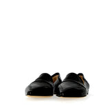 Black pointed loafer in glove leather