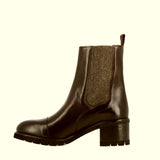 Soft brown leather chelsea boot