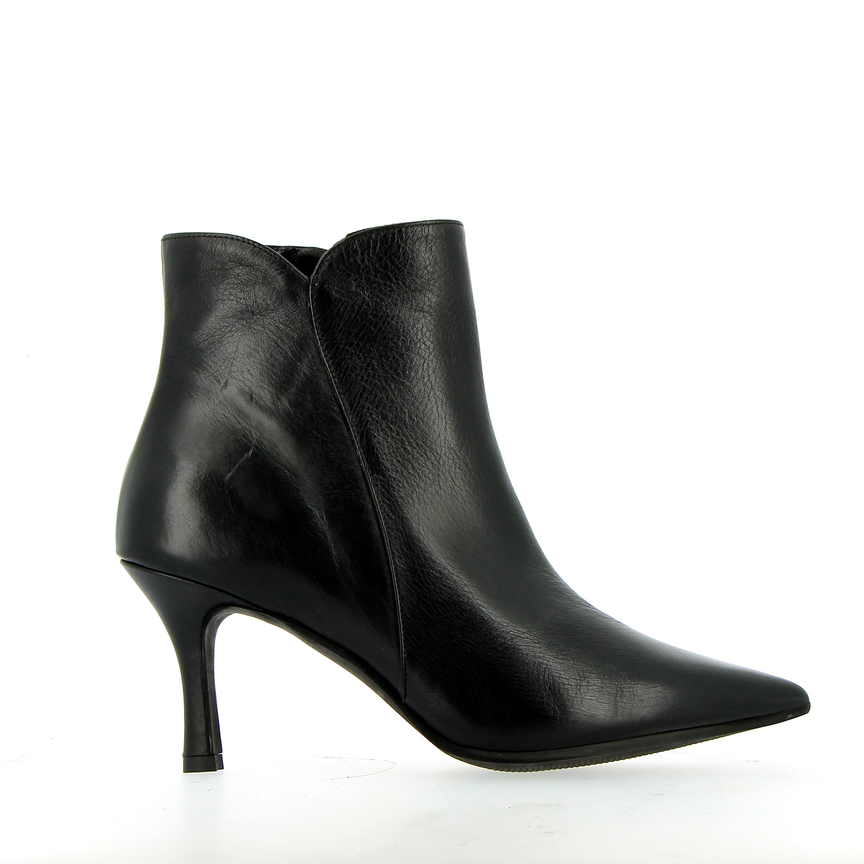 Supersoft black leather ankle boot